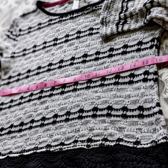 Xhilaration Layered Knit/Crochet Top - Picture 14 of 16